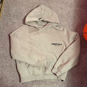 Essentials Light Gray Men's Hoodie